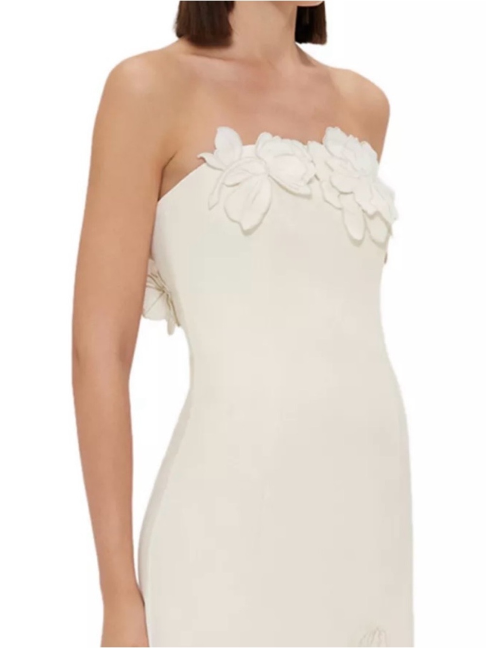 Leo Lin Rayna Crepe Strapless Dress